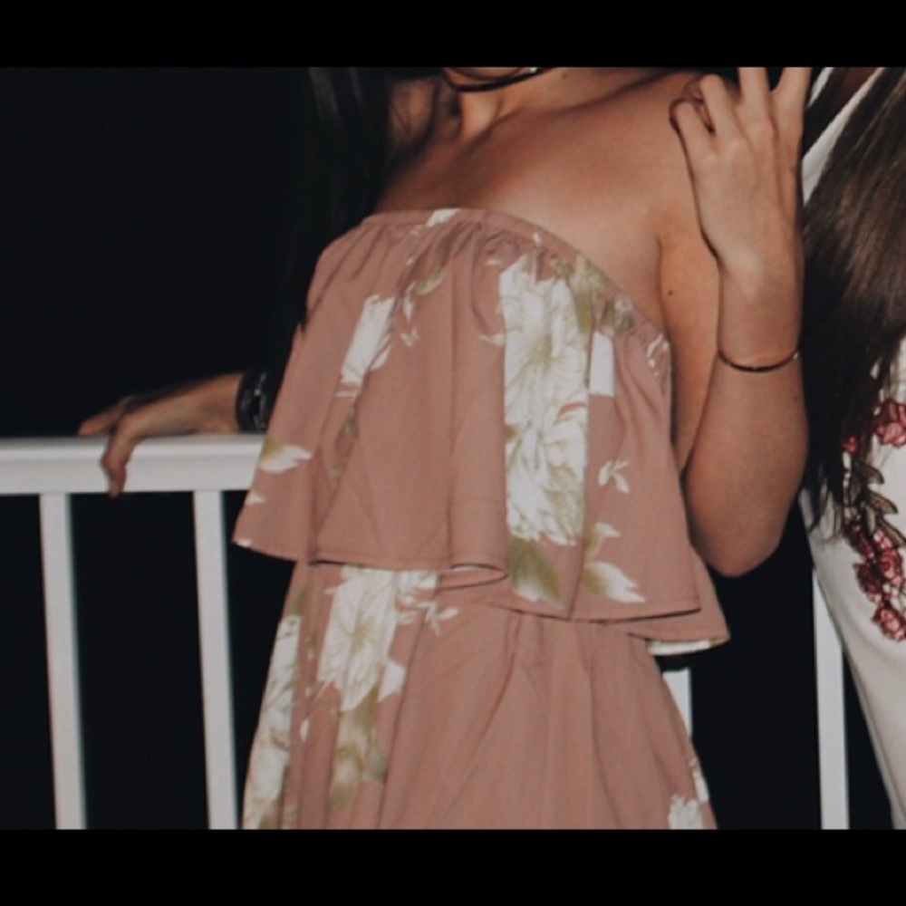 Strapless romper